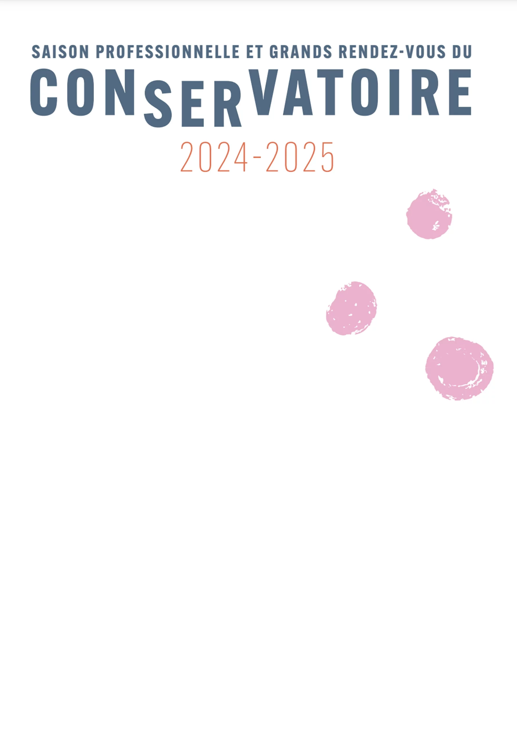 Saison professionnelle du conservatoire
