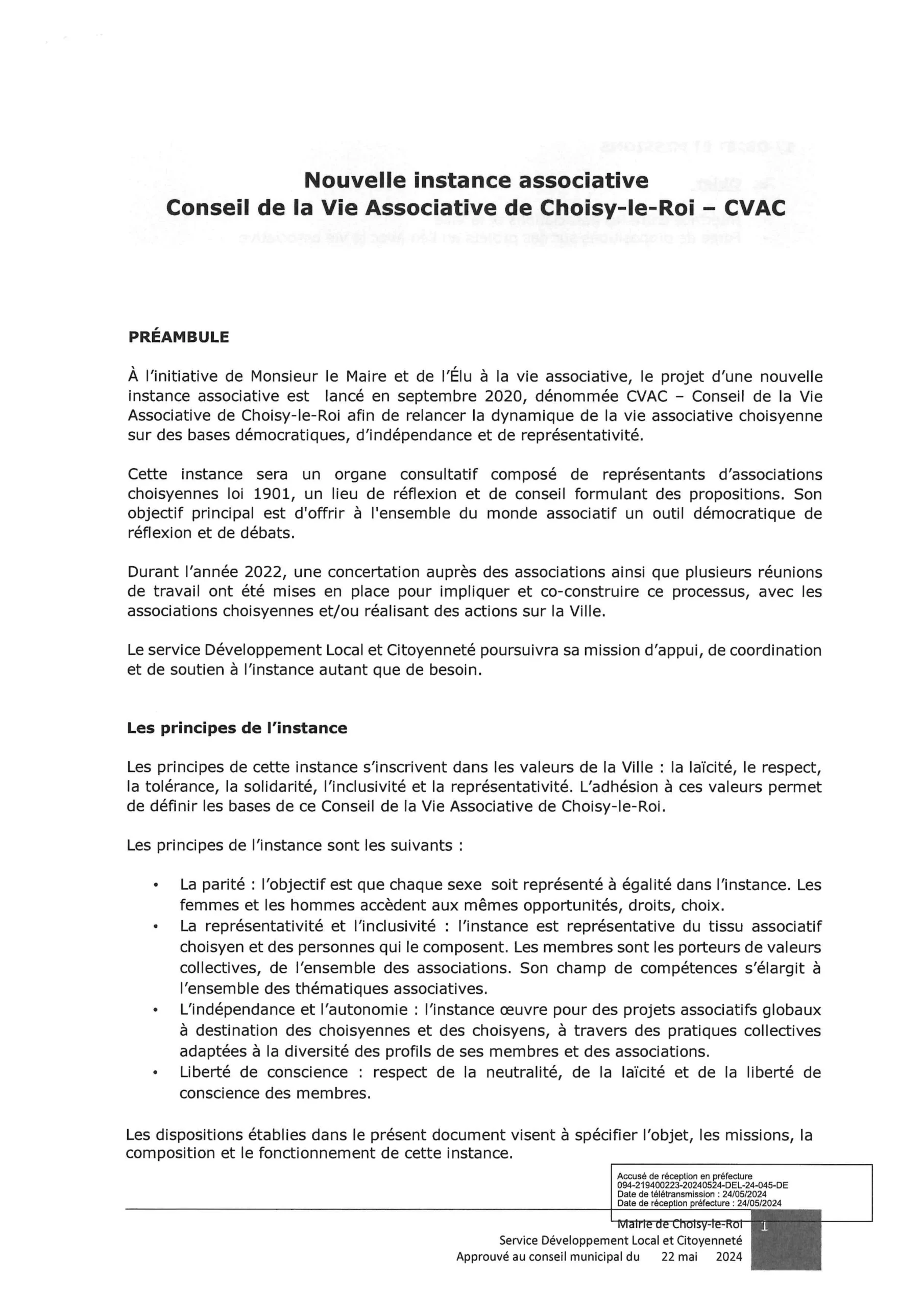 Document de création