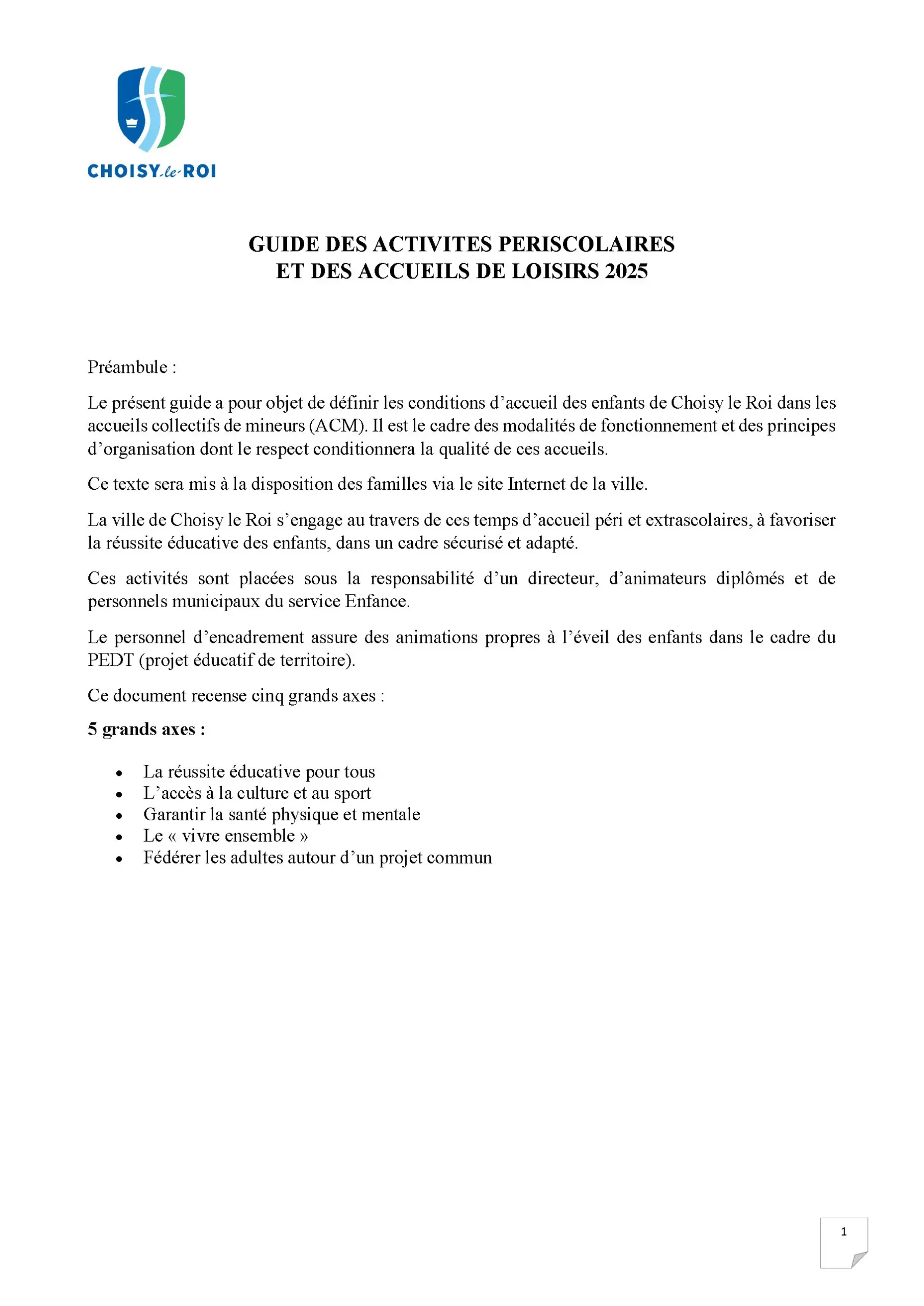 Accueils périscolaires et pause méridienne 4 Guide 2025