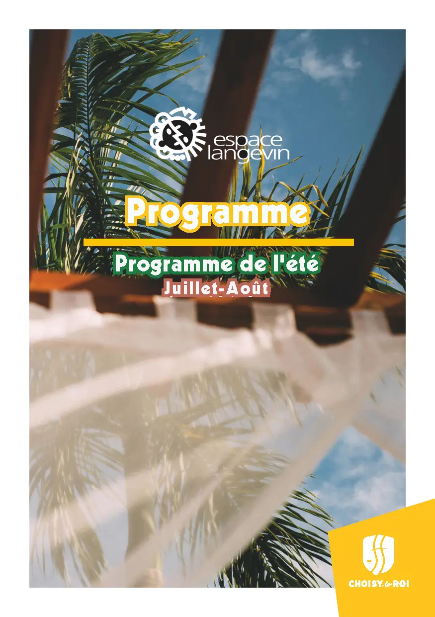 Programmes centres sociaux - été 2025 2 Espace Langevin