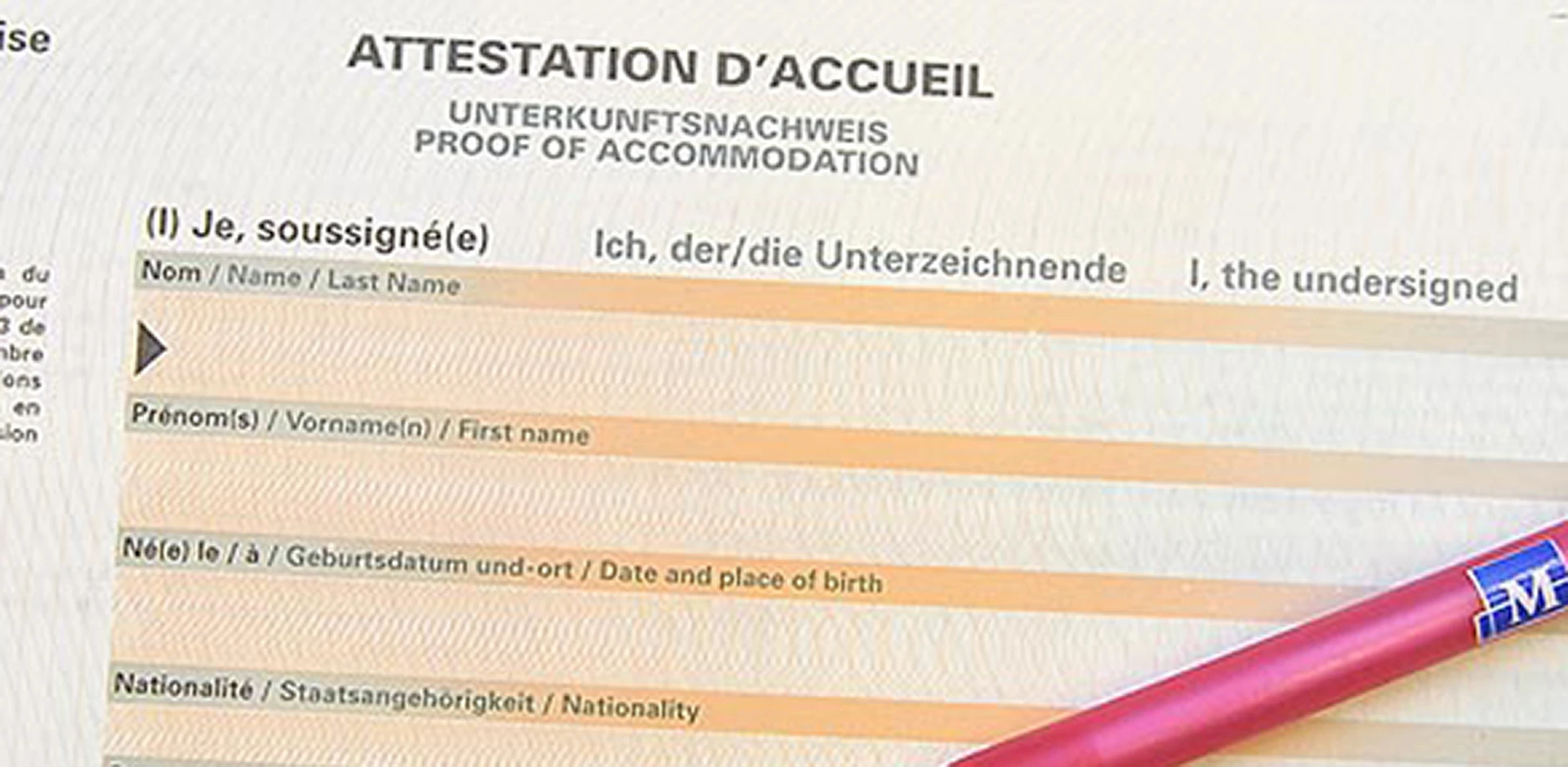Attestation d’accueil
