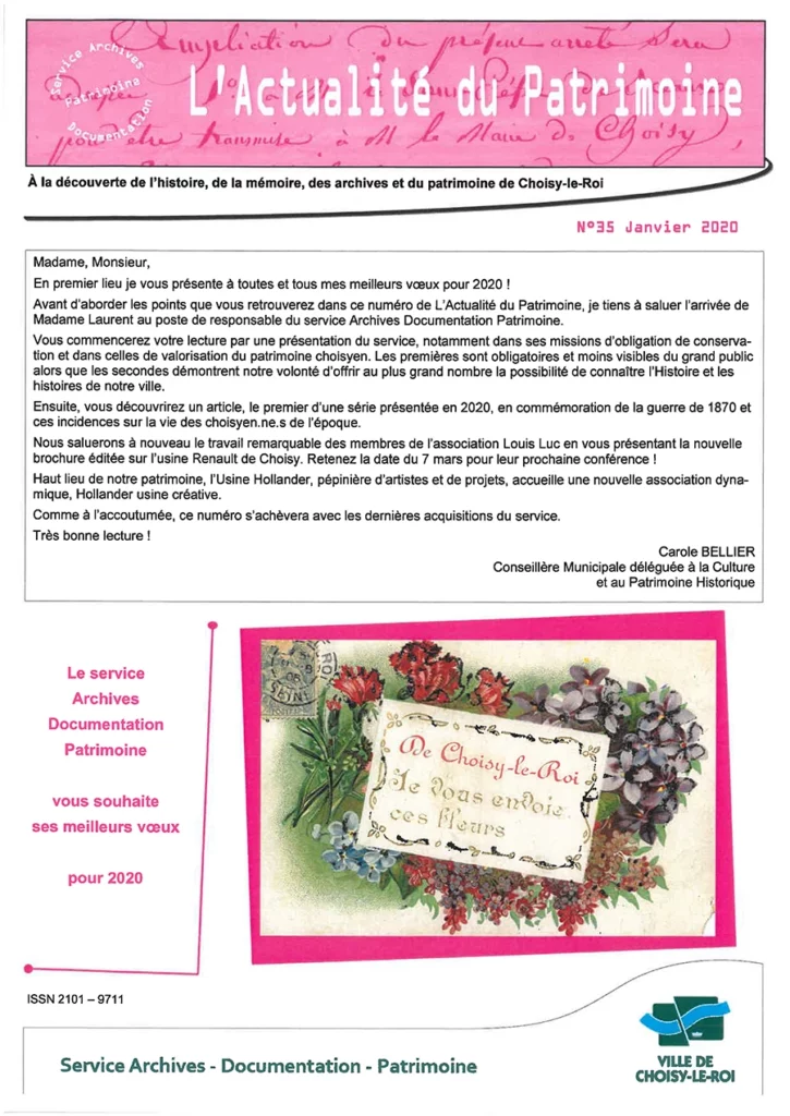 Couverture - L'actualité du patrimoine n°35